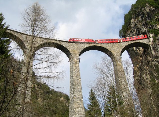 Landwasserviadukt İsviçre, Foto: Wikipedia