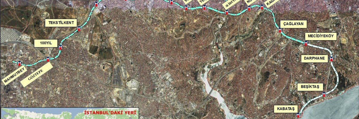 449 - Kabataş Mecideyöky Mahmutbey Metro Haritası