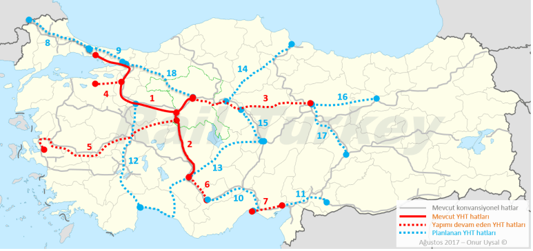 290 - Türkiye hızlı tren hatları - Onur Uysal