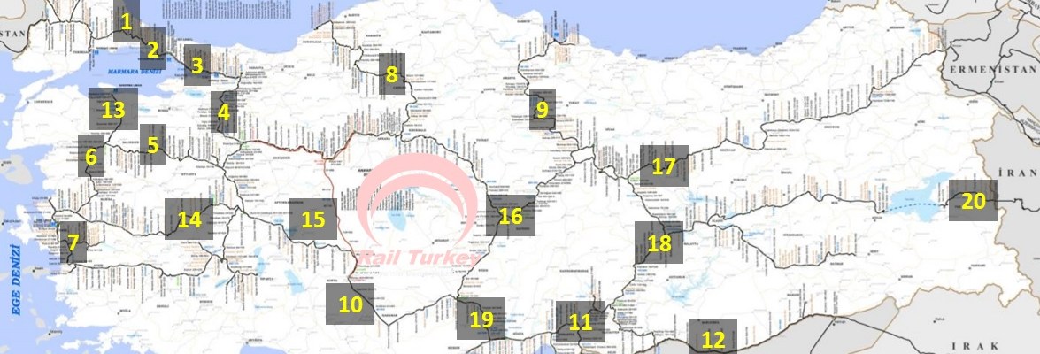 Demiryolu Hatlarında Kısıtlamaları ve Kapamalar - Temmuz 2015