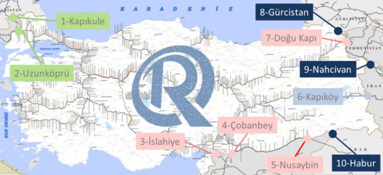 Türkiye'nin Planlanan Demiryolu Sınır Geçişleri