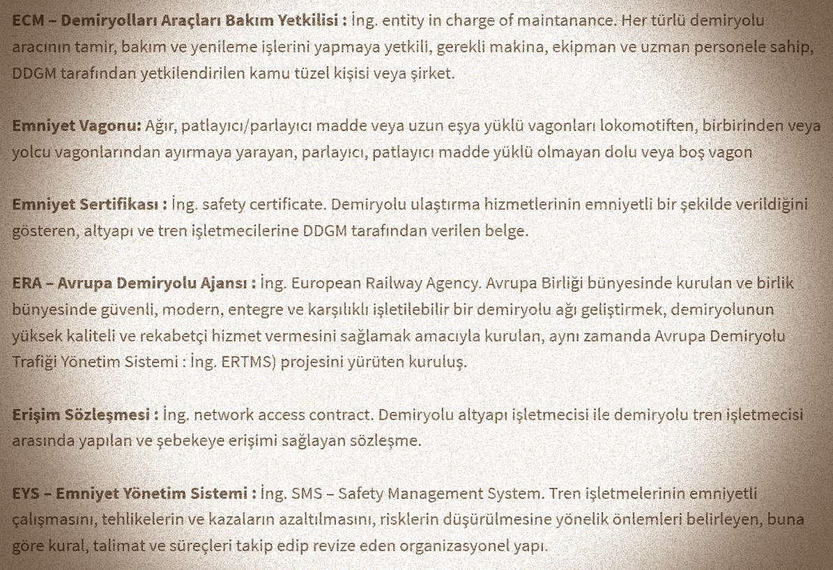 demiryolu sözlüğü