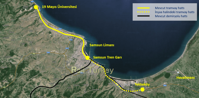 Samsun Tramvay Güzergahları