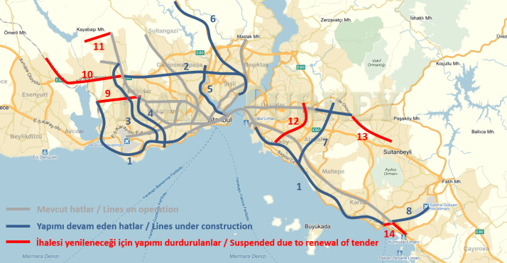 811 - İstanbulda devam eden metro çalışmaları