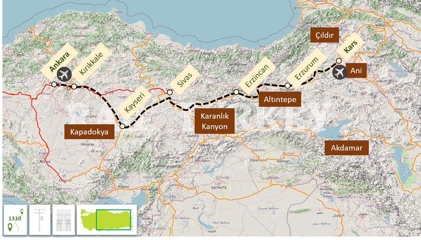 Doğu Ekspresi güzergahı