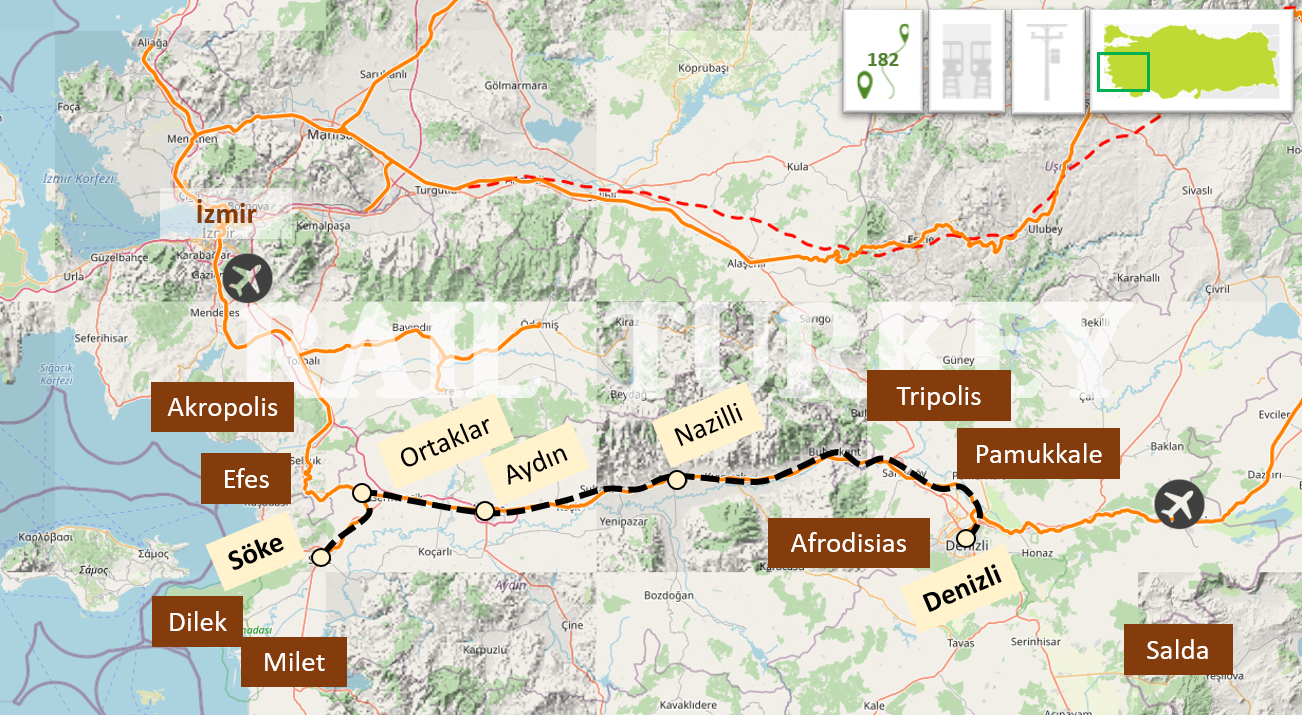 Söke Denizli treni güzergahı