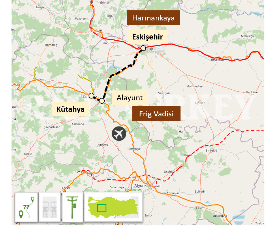 Eskişehir Kütahya treni güzergahı