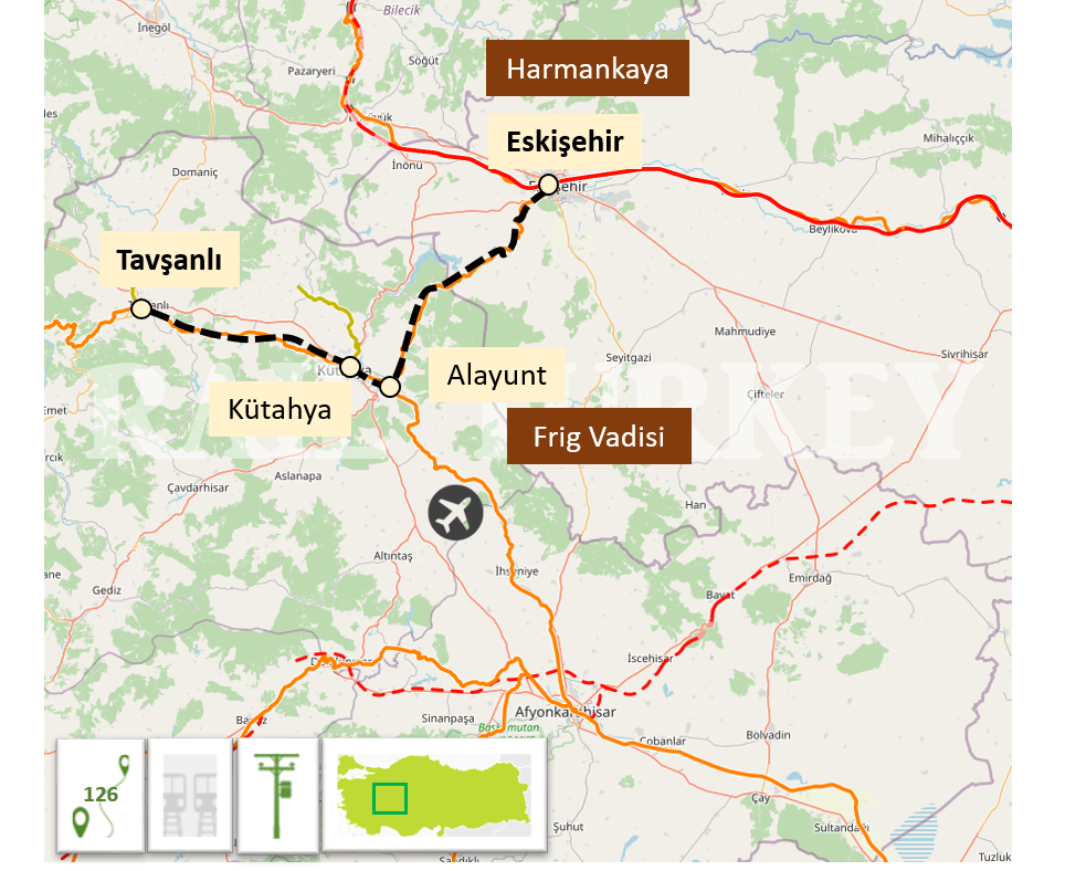 Eskişehir Tavşanlı treni güzergahı